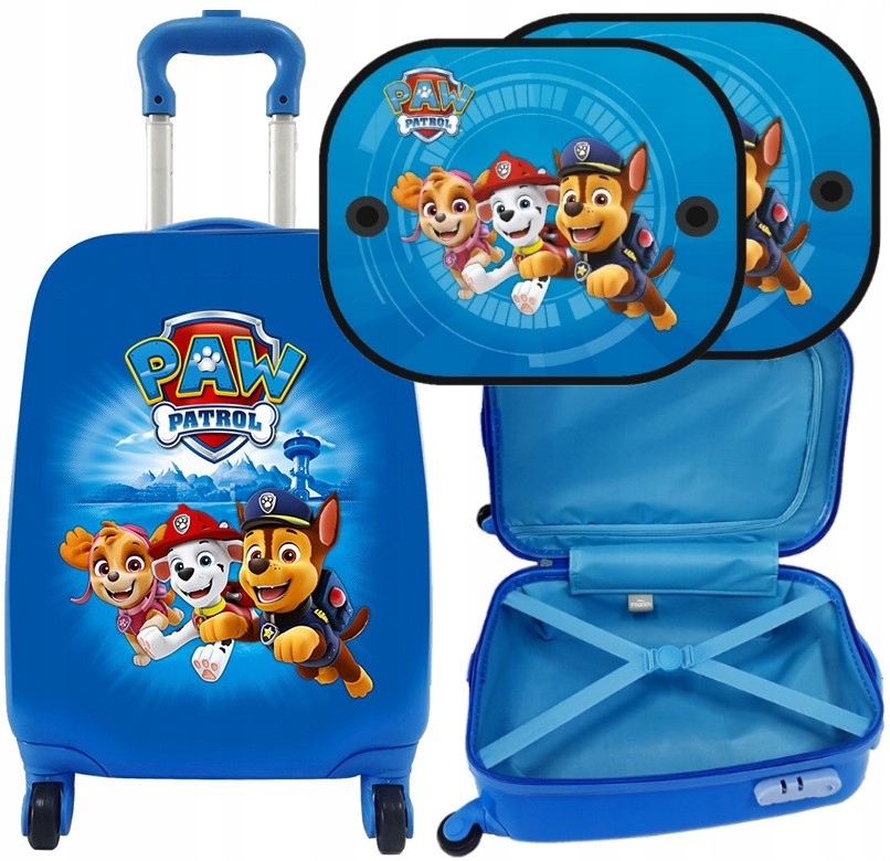 Detský kufrový hliadka Nickelodeon 32 L odtiene fialovej, odtiene ružovej + Nickelodeon Psi Patrol Blue Patrol 2 kusy