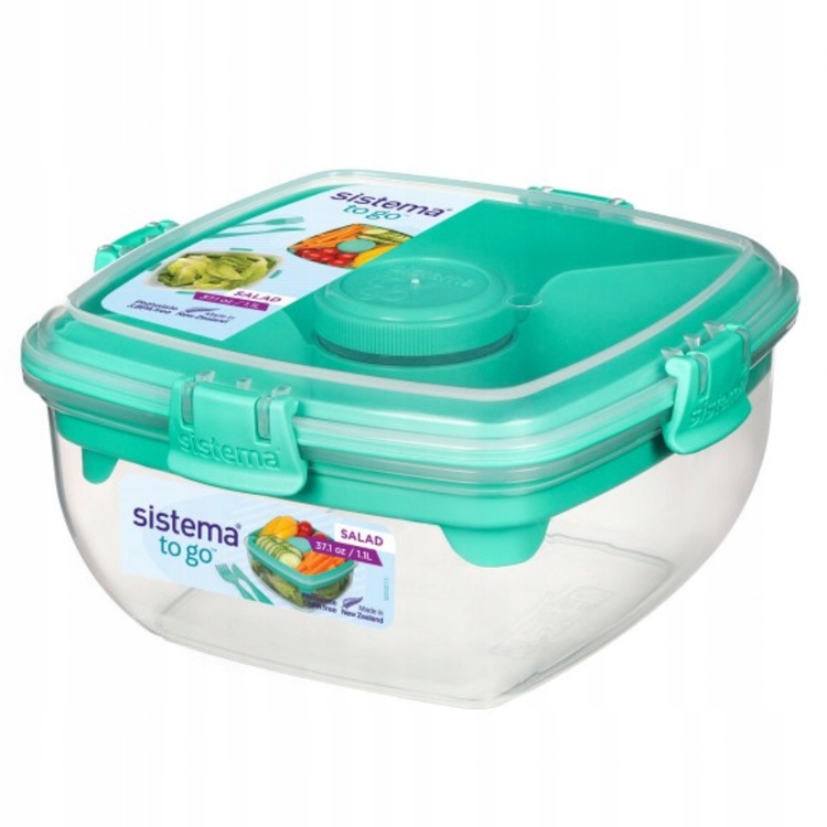 Detský desiatový box, fľaša - Box na obed s príborom je 1,1 l sestra