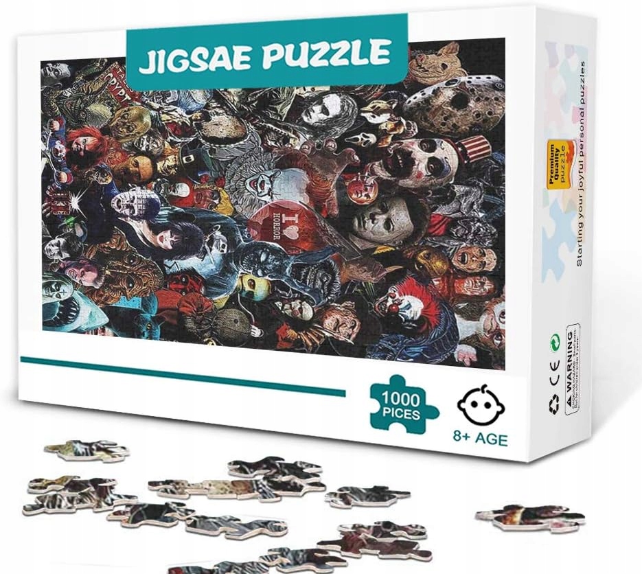 Puzzle 1000 KS - Halloweenske hororové postavy
