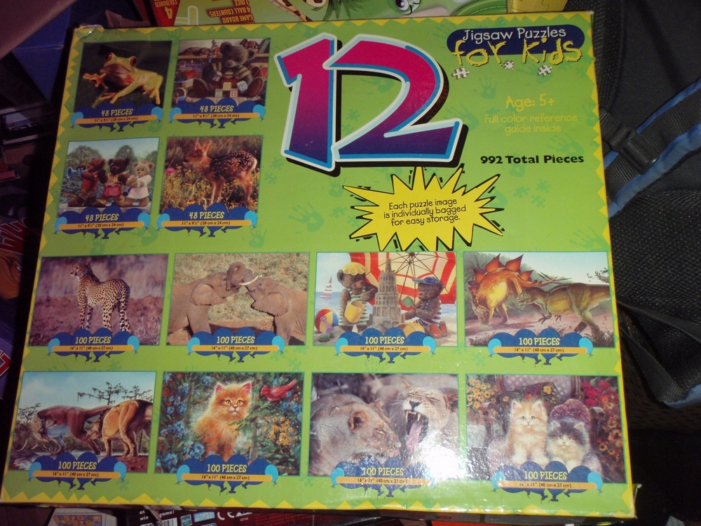 Puzzle 12v1 4x48 + 8x100 dielikov. ZVIERATÁ Jedinečné