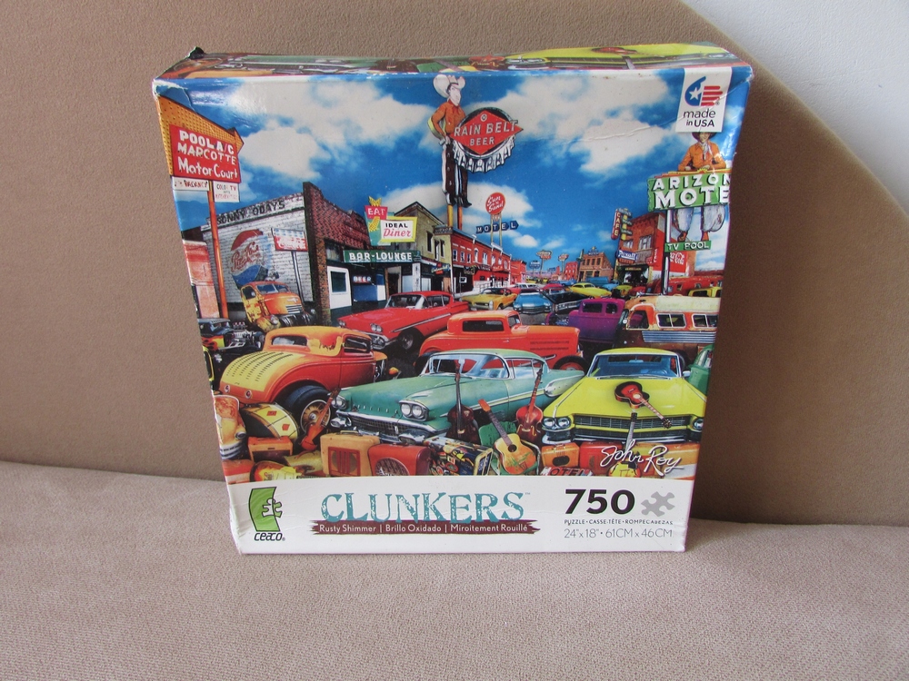 Auto puzzle, 750 dielikov, od Clunkers z USA, 46x61cm