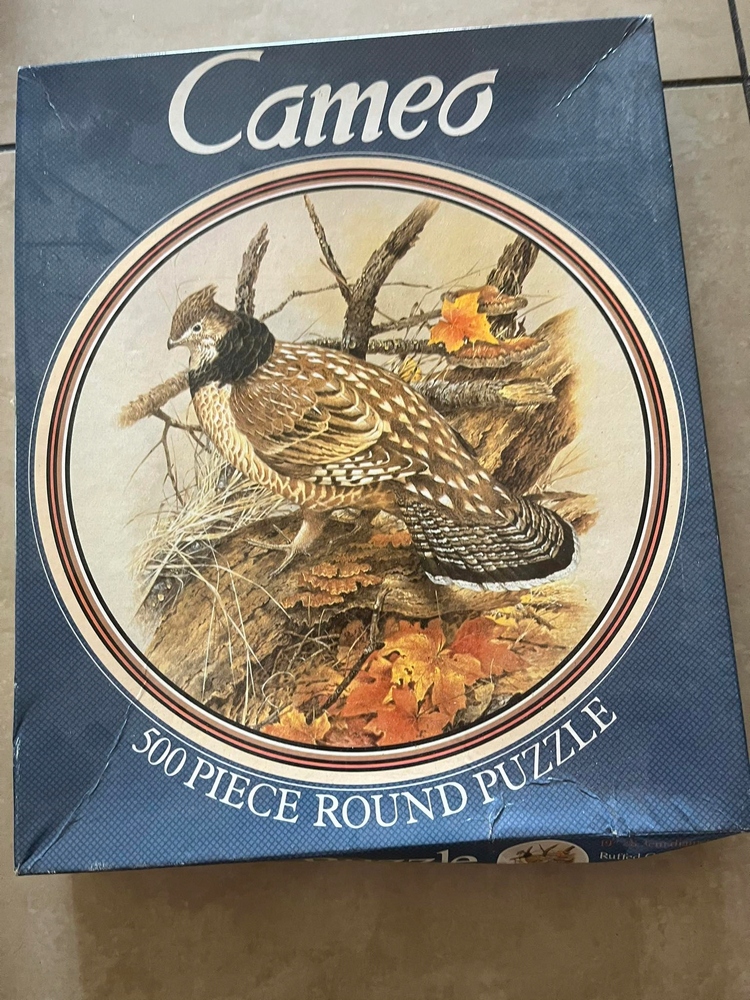 Teile Bitar Ruffed Grouse Cameo tetrov 500 okrúhle puzzle