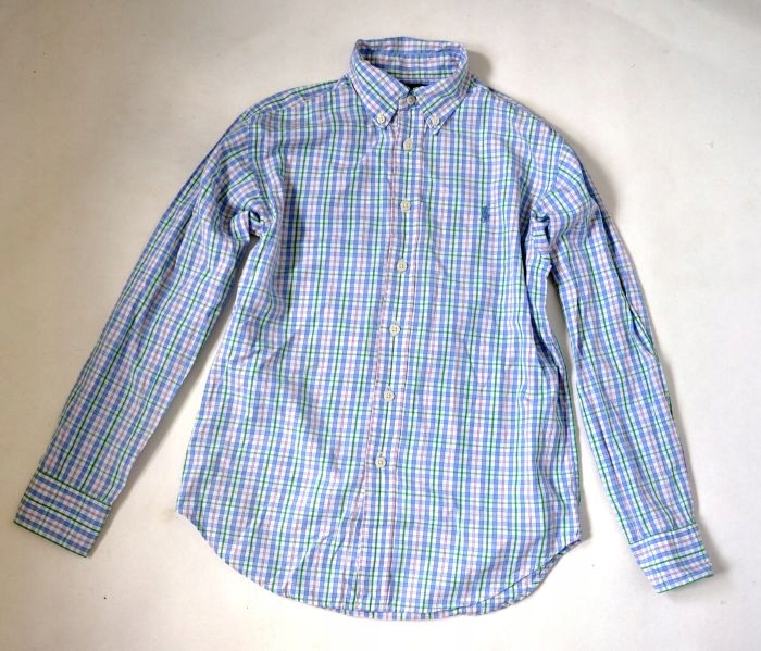Detská košeľa - Ralph Lauren Detská košeľa s veľkosťou 140 dlhých rukávov, modrá, ružová, viacnásobná, zelená