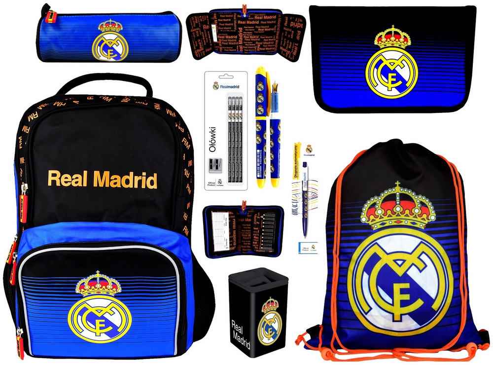 Real Madrid School Bag Batoh Cencil Case Bag Tub