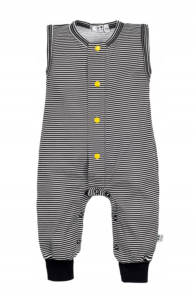 Dupačky -  Baby Rampers Marija 74 biela, čierna, žltá
