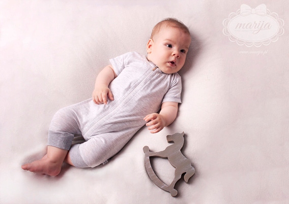Dupačky - Baby rampers marija 68 šedá