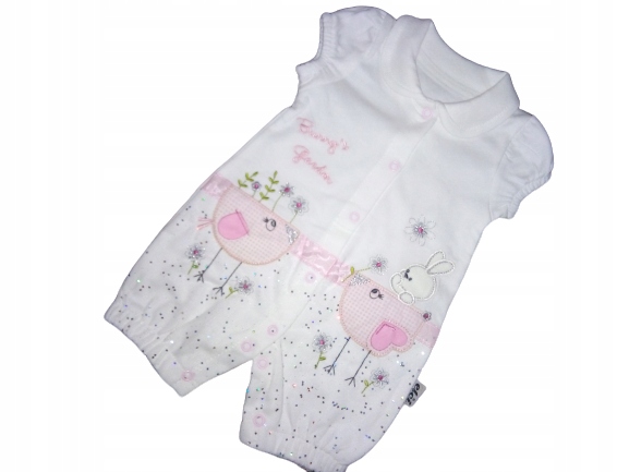 Dupačky - Baby Rampers 74 biela, ružová, strieborná, šedá, zelená