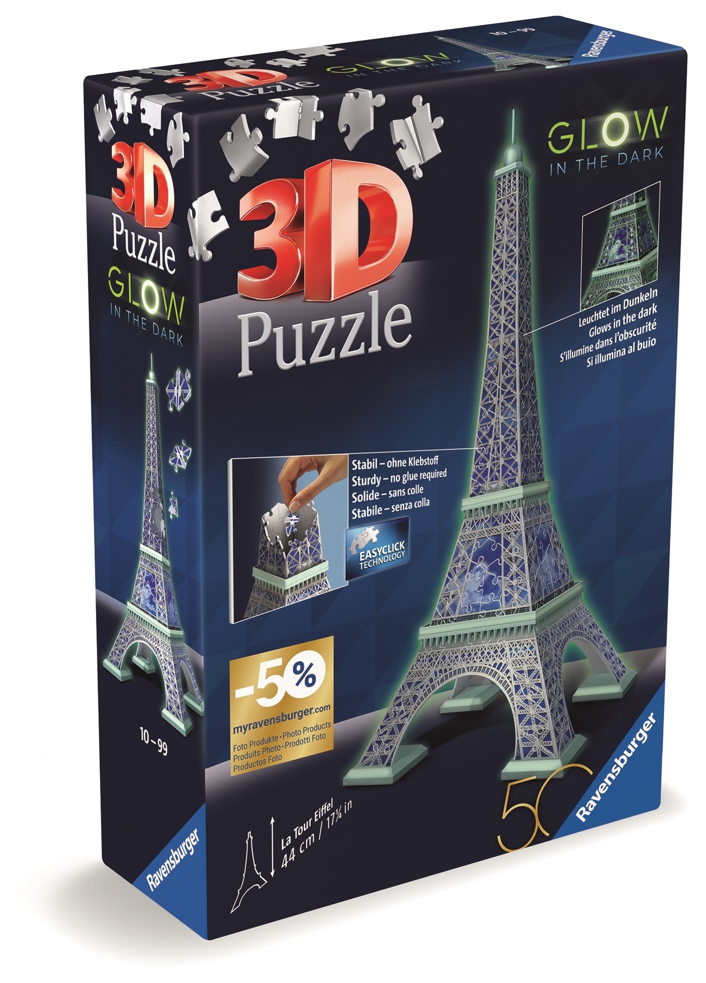 Ravensburger Puzzle 115914 Eiffelova veža Výročná edícia (Nočná edícia)