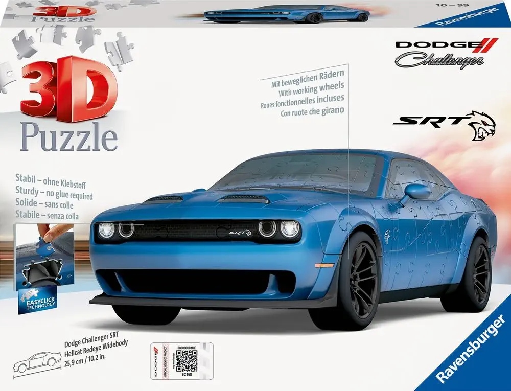 3D PUZZLE VOZIDLO DODGE CHALLENGER SRT 163 EL