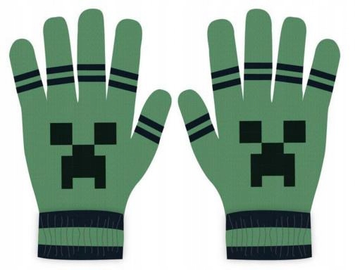 Päť -zafarbené rukavice minecraft 0 zelené