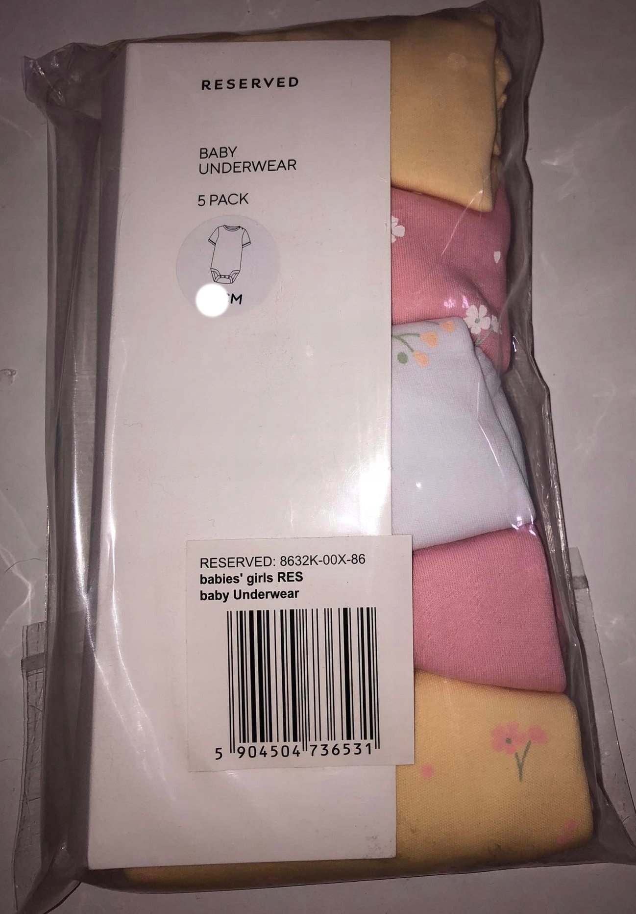 Detské body - Krátke rukávy tela rezervovaná veľkosť 92 pripevnená západkou