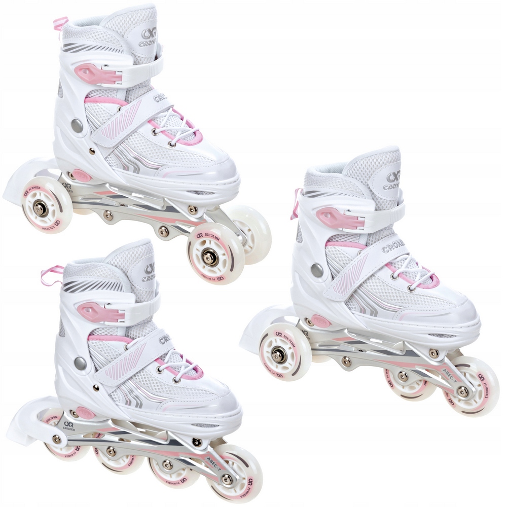 Roller korčule 3in1 Croxer Optima White/Pink 31-34