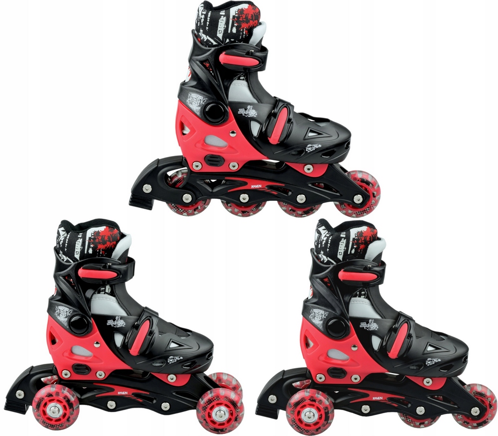 Rolko-Wrotki 3in1 Raven Singer Black/Red 29-32