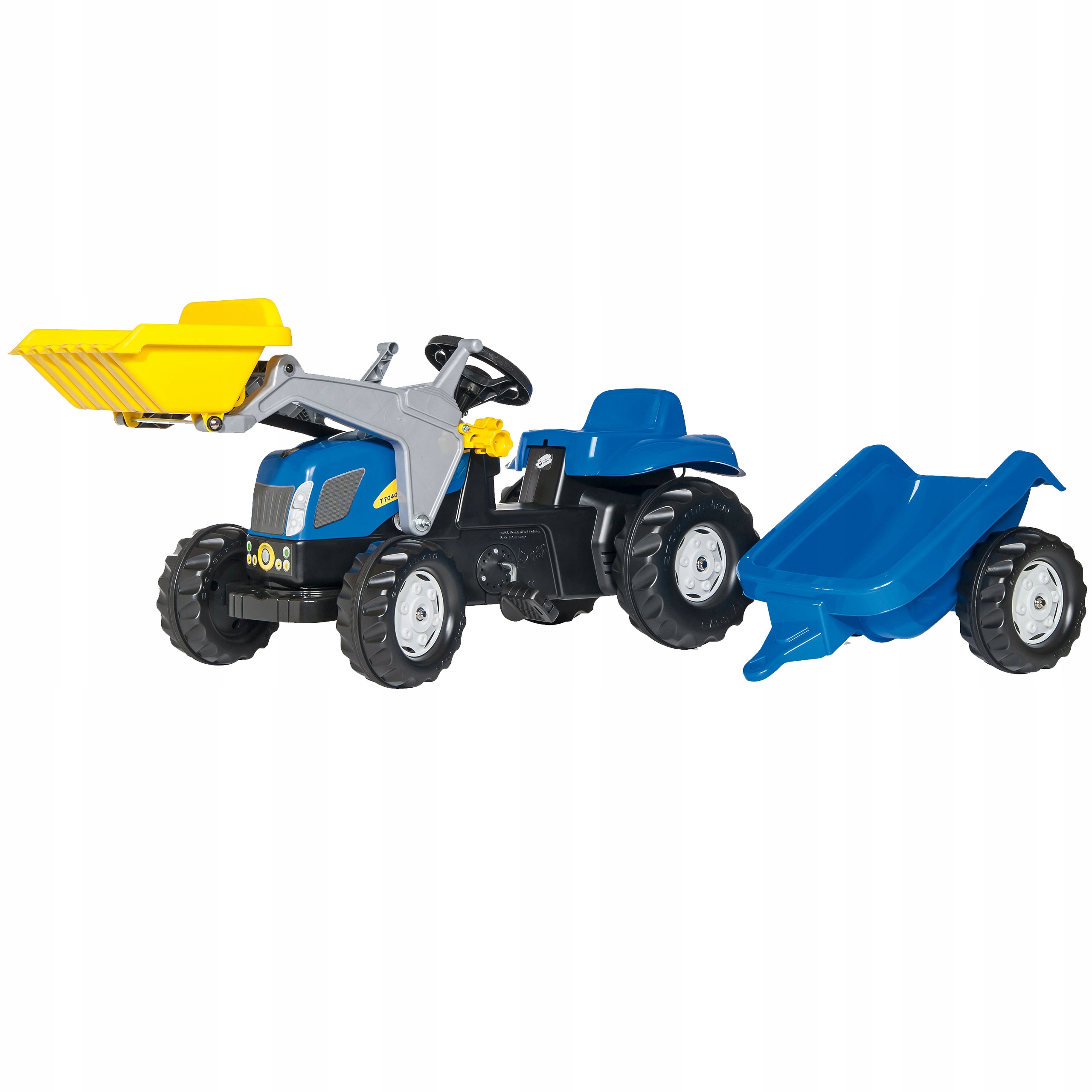 Roll Toys New Holland Tractor s lyžičkou a prívesom