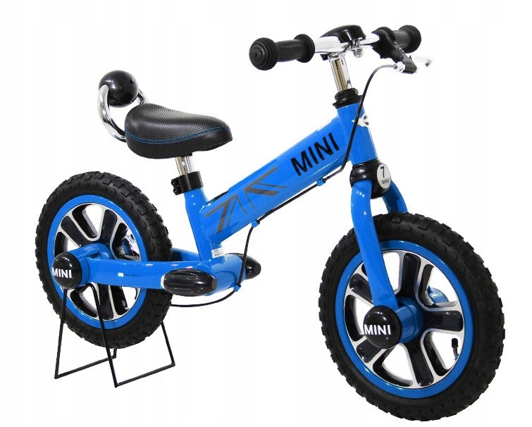 Mini bežecký bicykel s brzdou - modrá