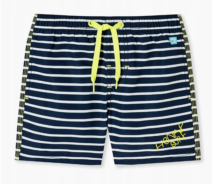 Detské plavky - Schiesser Boxers, 98 biela, námornícka modrá