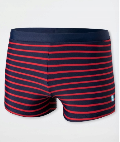 Detské plavky - Schiesser Boxers. 140 červená, námornícka modrá