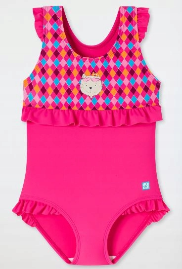 Detské plavky - Schiesser One -kus outfit. 128 ružová