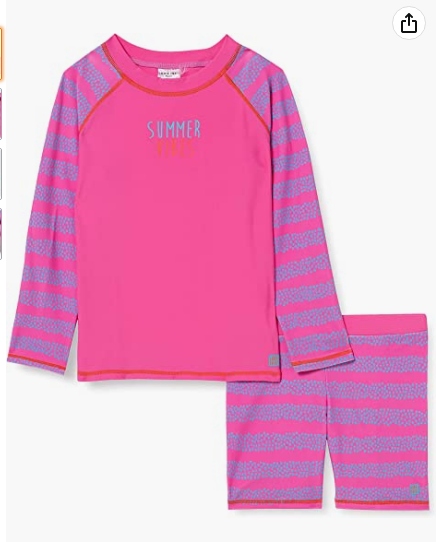 Detské plavky - Schiesser Two -kus outfit 128 Pink
