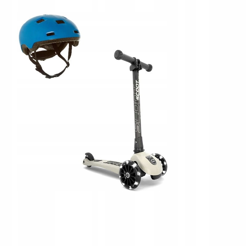 Scootandride 3+ LED skúter svieti s prilbou