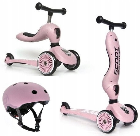 Scootandride Highwaykick1 2in1 1-5 rokov Rose+prilba