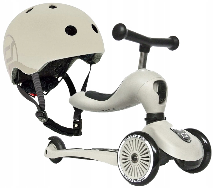 ScootAndride Set Scooter Ride + Helma Ash