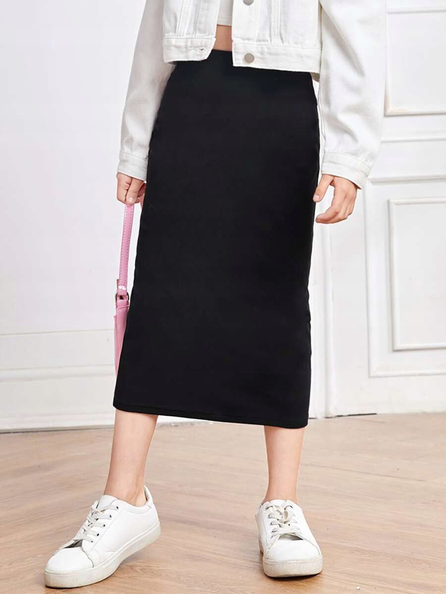 Shein Black Long sukňa R.152 H185102