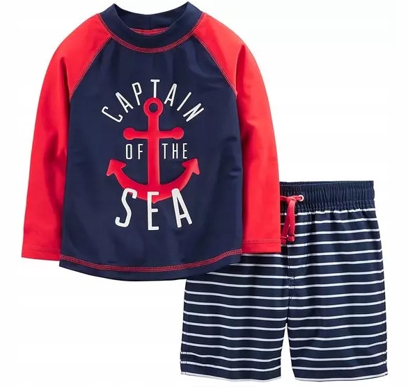 Detské plavky - Carter's Two -Piece Outfit. 98 Červená, námornícka modrá