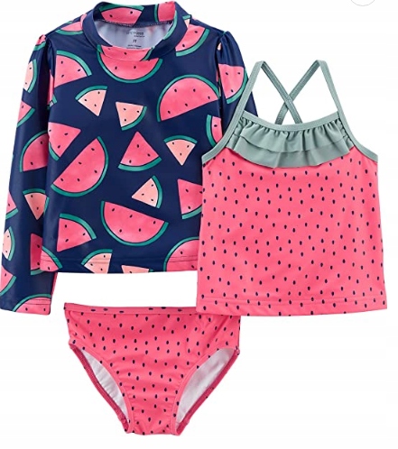 Detské plavky - Jednoduchý Jys Two -kus outfit 80 Red, Pink