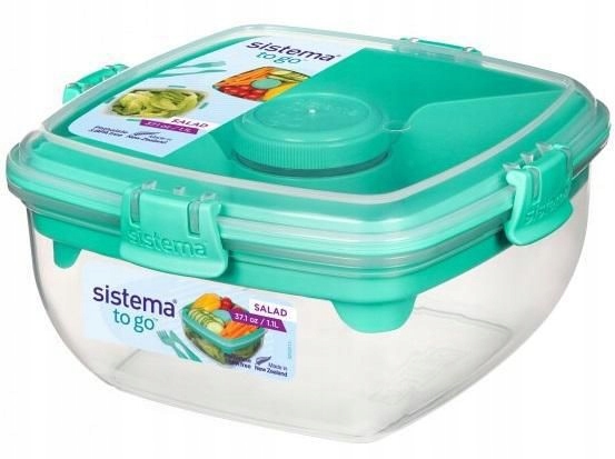 Detský desiatový box, fľaša - Šalátová nádoba SISTEMA s objemom 1,1 l