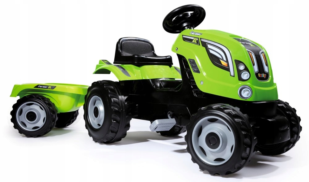 Smoby Tractor Farmer XL Green Trailer 710111