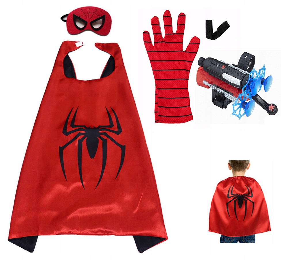 Kostým pre chlapca- Spiderman rukavica maska outfit Cape
