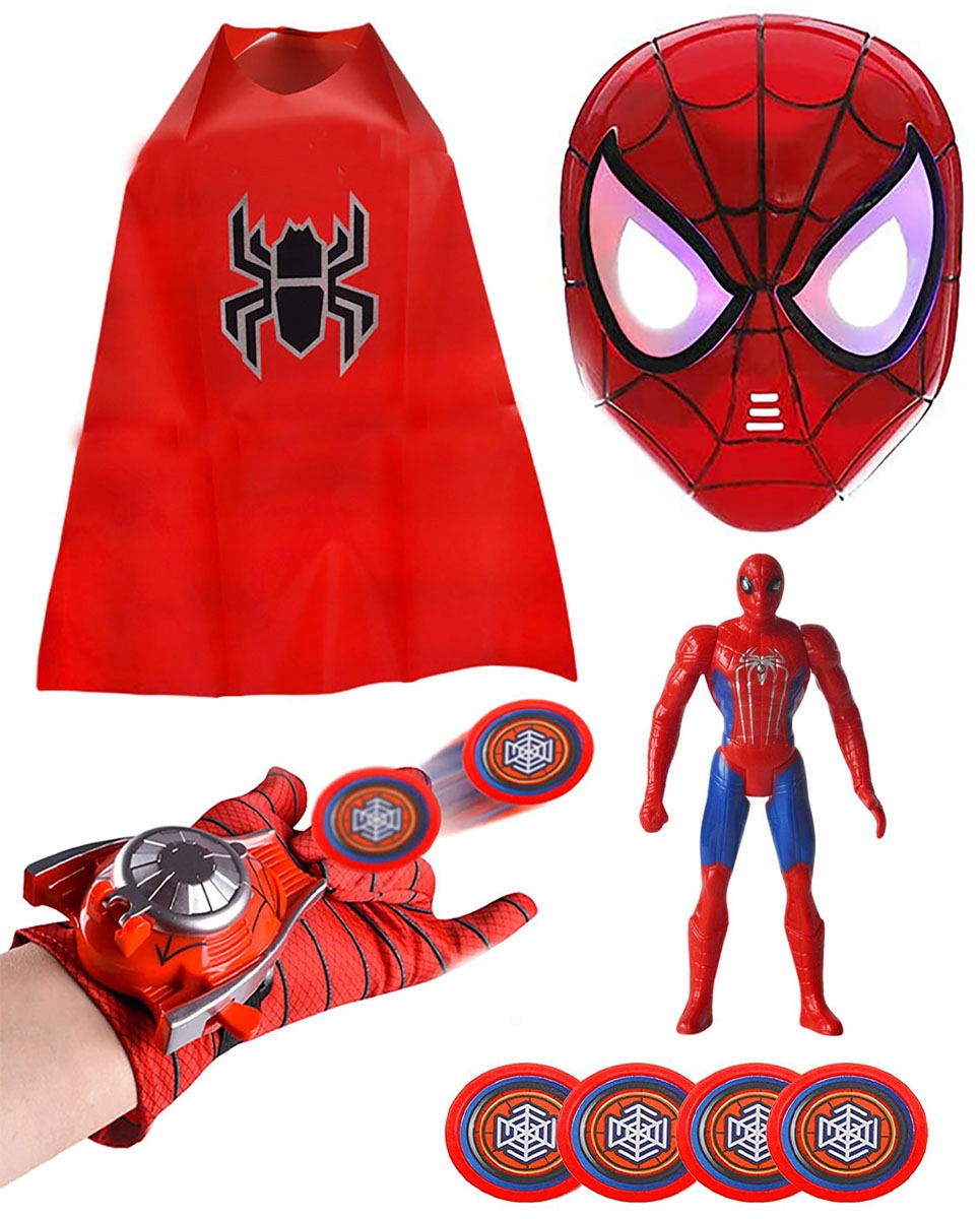 Kostým pre chlapca- Maska na oblečenie Spiderman svieti figurínu rukavíc