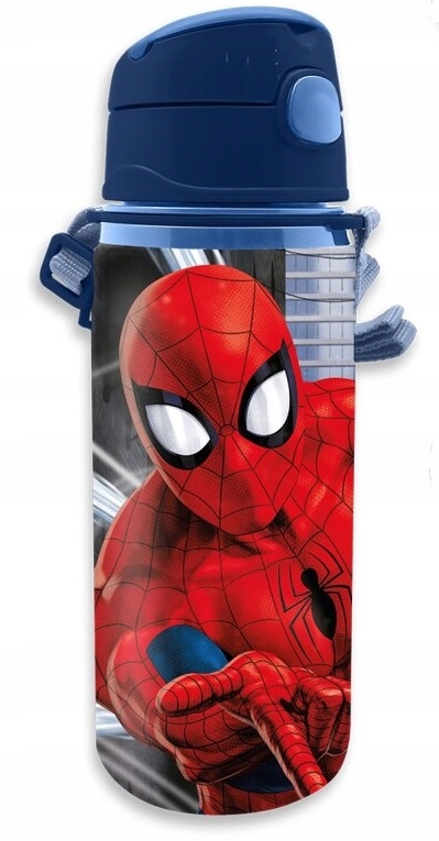 Detský desiatový box, fľaša - Fľaša na hliníkovú vodu spiderman s prúžkom 600 ml