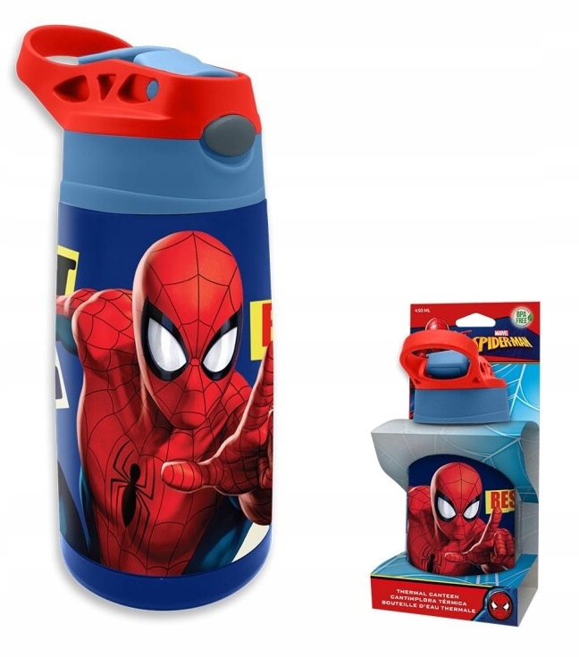 Detský desiatový box, fľaša - Fľaša na tepelnú fľašu spiderman 450 ml
