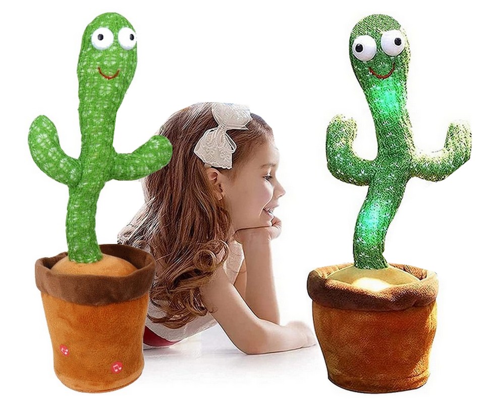 Interaktívny kaktus - Singing Dancing Cactus svieti J.Pol USB