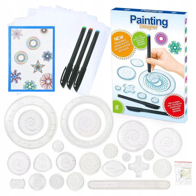 Kreatívna sada - SADA KREATÍVNEHO KRESLENIA SPIROGRAPH + ŠABLÓNY