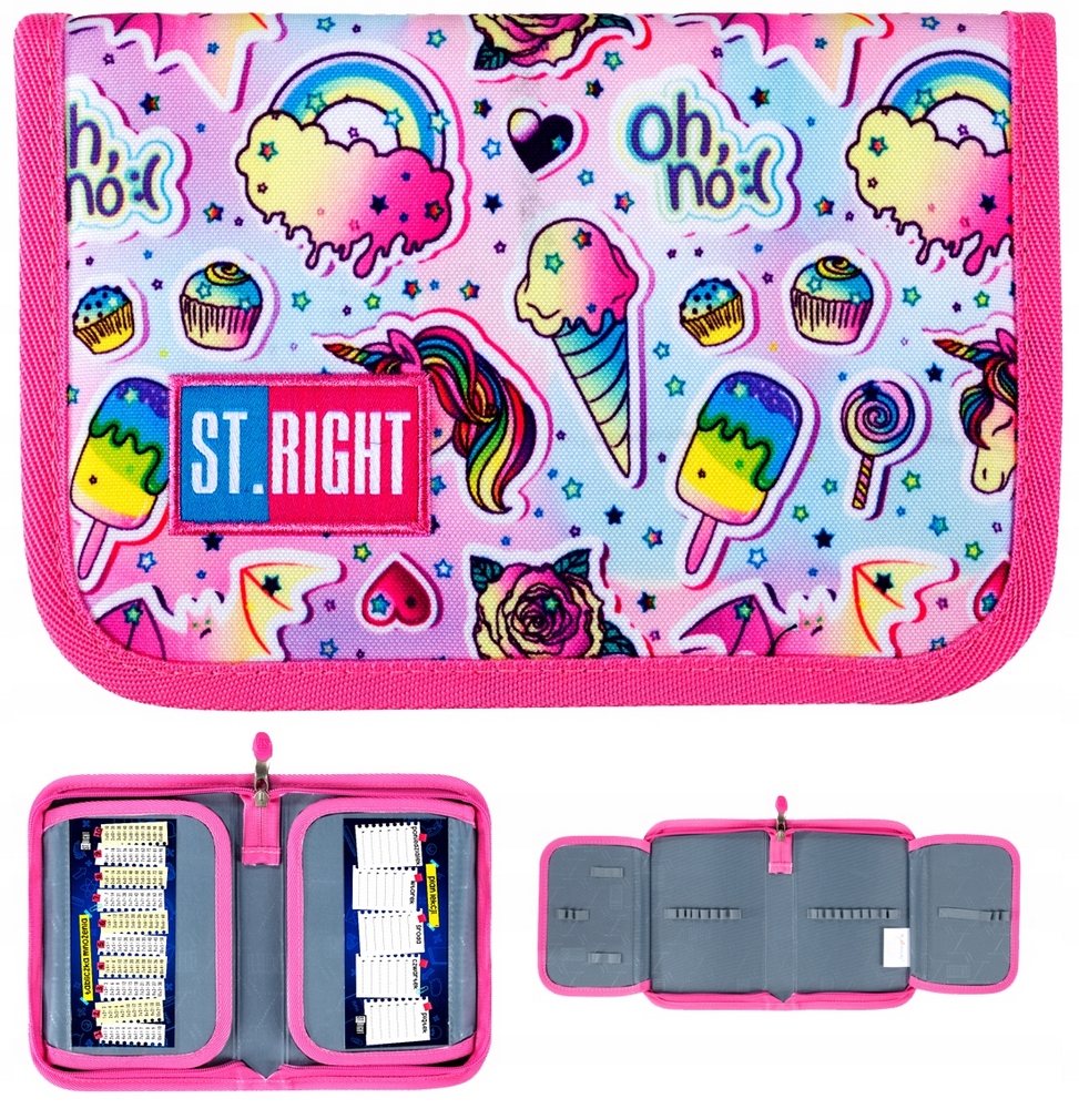 Školský peračník - St.right Two -Trap Cencil Case SP 627323 Unicorn