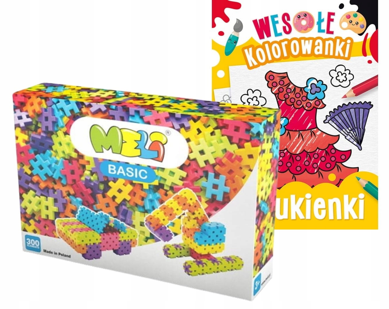 MELI Basic STAVEBNÉ BLOKY 300 ks. + Omaľovánka ZDARMA