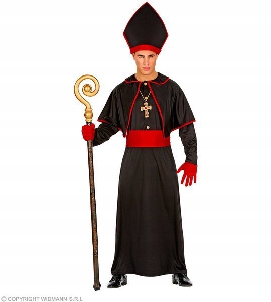 Kostým, maska - Biskup biskup outfit čierny kasock náboženstvo xxxl