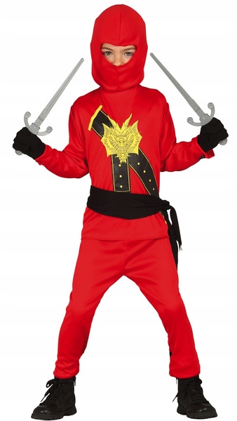 Kostým pre chlapca- Red Ninjy Ninjy Kostým karneval lopta 128