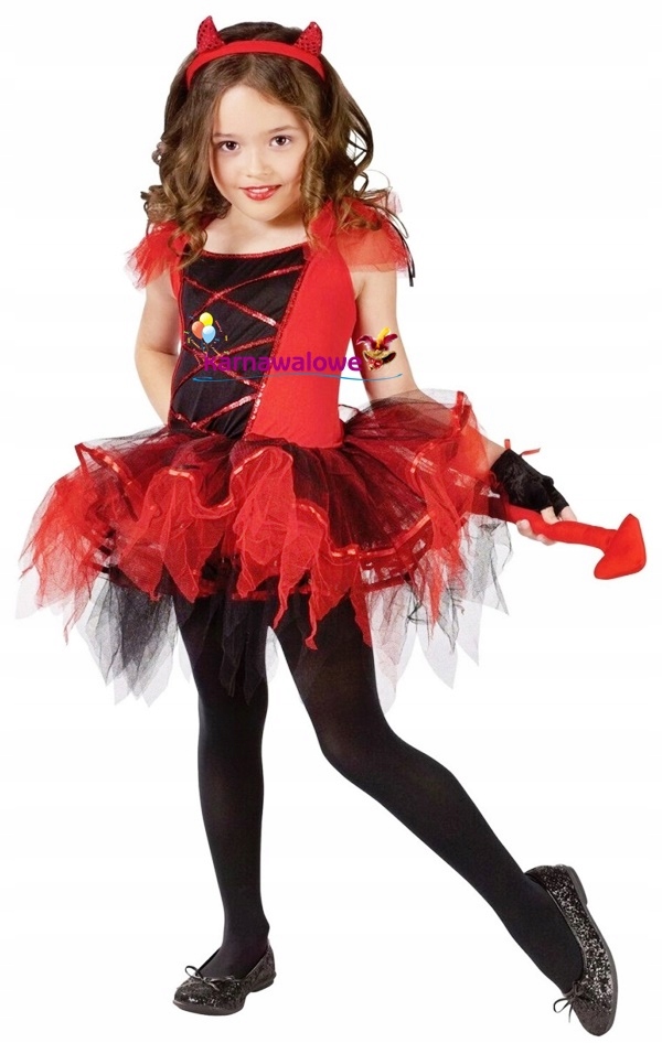 Kostým pre dievča - Fiestas Giirca Devil kostým na 110-122