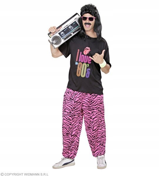 Kostým, maska - Disco Polo Outfit T -shirt+Pumpy 80 XL