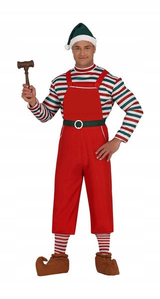 Kostým, maska - Elfov pruhovaný outfit, pomocník, Mikołaj, Saint M.