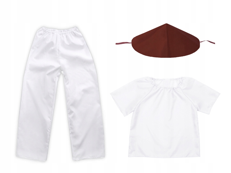 Kostým pre chlapca- Hubové outfit Cap nohavice biele 116-128 3el