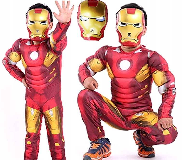 Kostým z kostýmu Iron Man +LED Avengers 122-128 maska