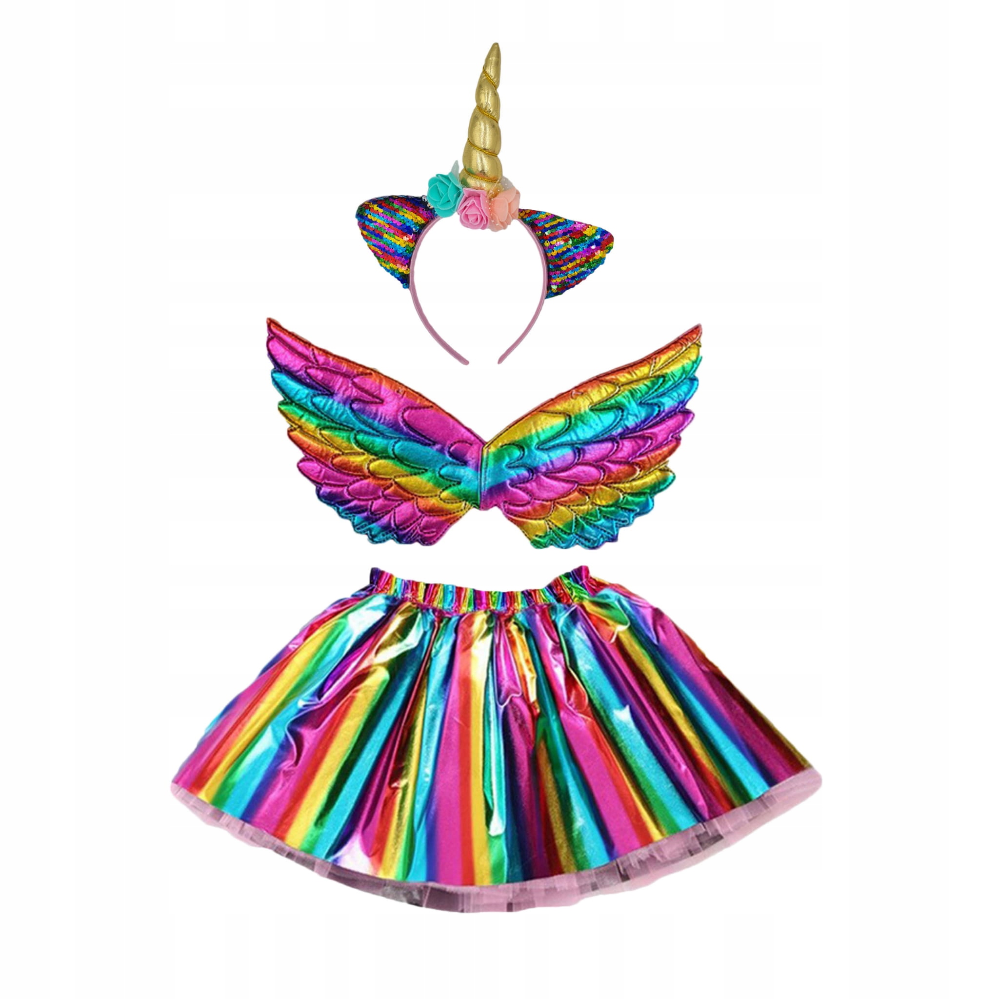Kostým pre dievča - Unicorn Outfit Band Sukňa 3in1