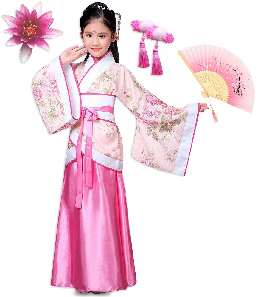 Kostým pre dievča - Japonský kostým Oriental Kimono 5-7 rokov