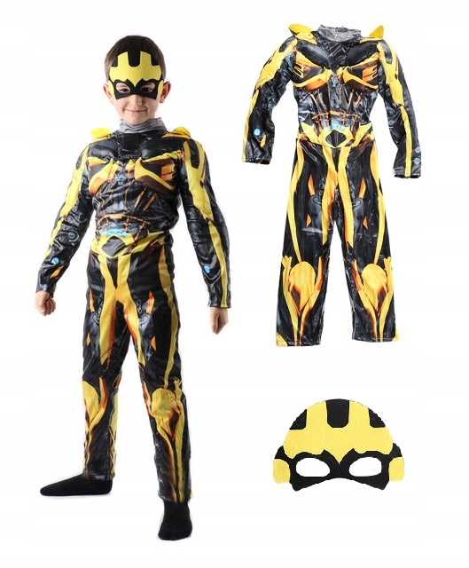 Kostým pre chlapca- Transformers Bumblebee kostým kostým + 7-8L maska