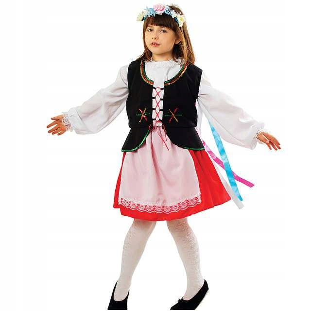 Kostým pre dievča - Cracovian Outfit 110-116 pre Krakowiak 21699